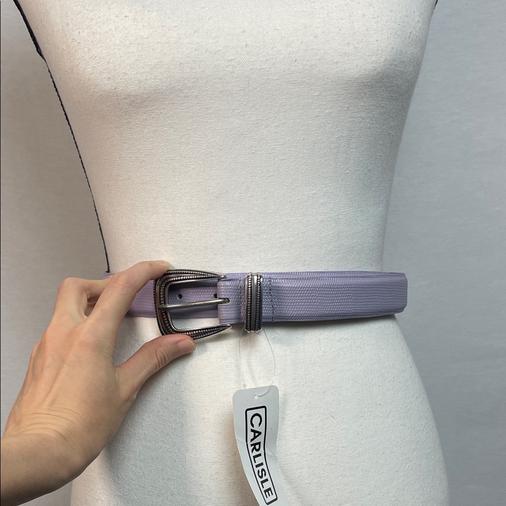 Carlisle Lavender Belt with Silver Buckle